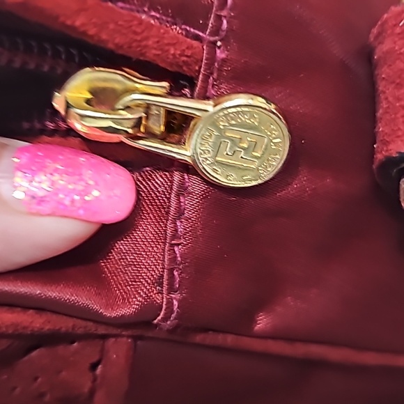 Fendi/fendi bag/Leather seude and nylon/Fendi 80s Vintage authentic Crossbag - Picture 5 of 10